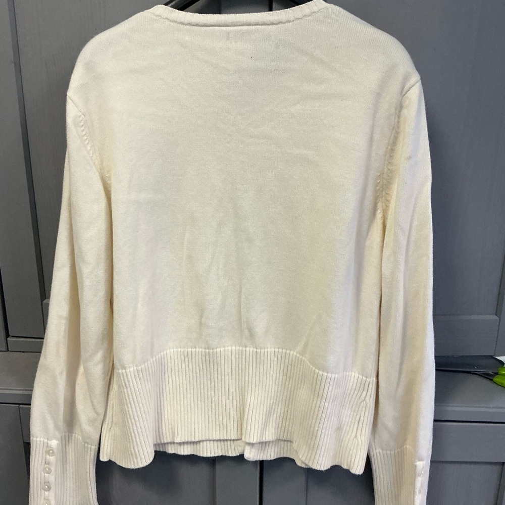 Talbots Ivory Button-Up Cardigan - Picture 3 of 3